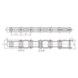 ANSI 시리즈 CA형 강철 농업용 체인