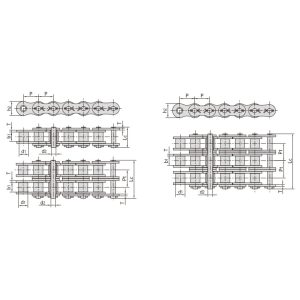 A 시리즈 코터 핀 타입 단 피치 정밀 롤러 체인