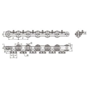 병 세척기 컨베이어 체인