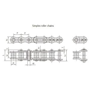 B 시리즈 단 피치 정밀 롤러 체인