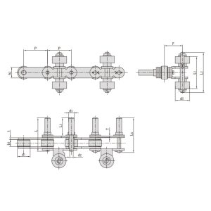 분무 장비용 컨베이어 체인