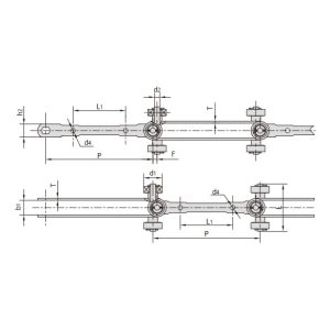이중 힌지 컨베이어 체인