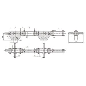 이중 관절식 컨베이어 체인