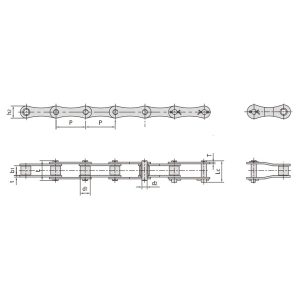 이중 피치 변속 체인