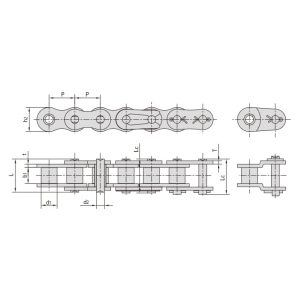 고강도 중하중용 짧은 피치 롤러 체인