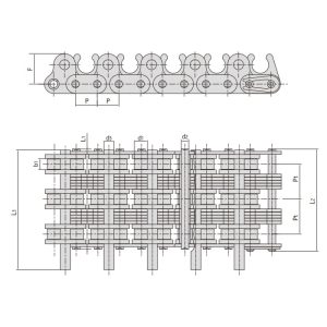 방적 기계용 롤러 체인