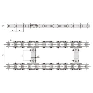 도로 건설 기계 컨베이어 체인