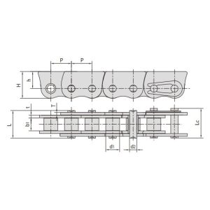 스테인리스 스틸 측면 변형 방지 체인 (밀어 여는 창문용)