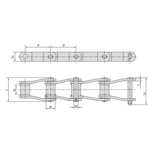 용접 구조 굽힘판 체인