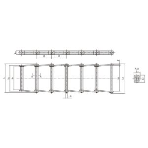 용접 구조 곡판 체인