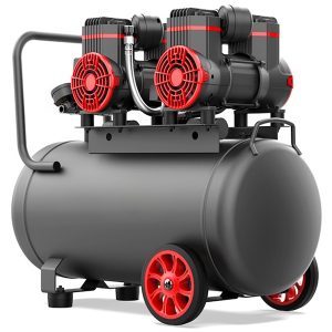 이중 헤드 무유 공기 압축기